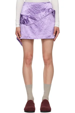 MERYLL ROGGE Purple Ruffled Miniskirt