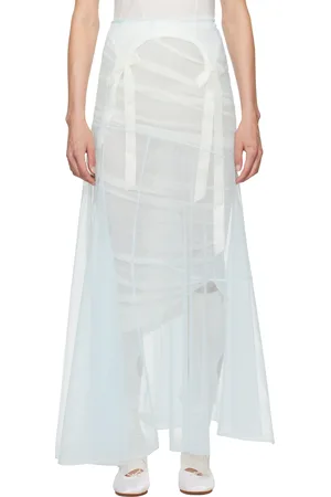 Simone Rocha Blue Bias-Cut Maxi Skirt