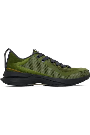 Lanvin Khaki L-I Mesh Sneakers
