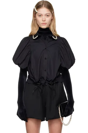 Simone Rocha Black Beaded Shirt