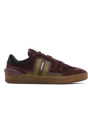 Lanvin Burgundy Clay Mesh Sneakers