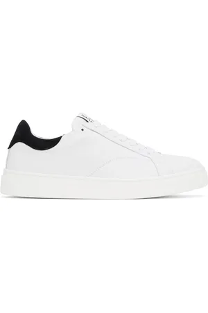 Lanvin White & Black DDB0 Leather Sneakers