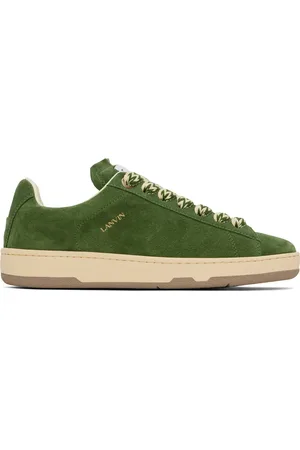 Lanvin Green Suede Curb Lite Sneakers