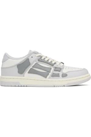 AMIRI Gray & White Skel Top Low Sneakers
