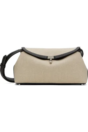 Totême Beige T-Lock Clutch