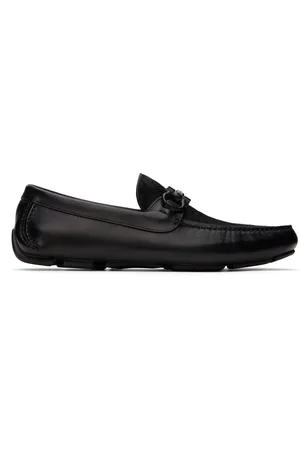 Salvatore Ferragamo Black Gancini Ornament Loafers