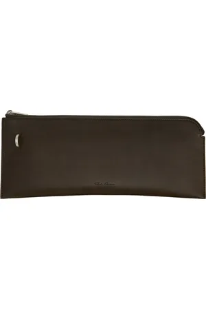 Rick Owens Brown Porterville Invite Envelope Wallet