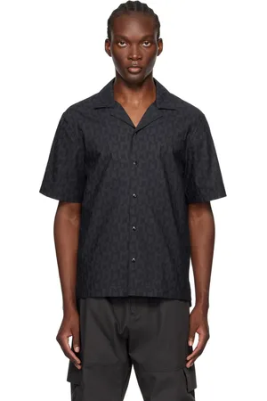 Moncler Navy Monogram Print Shirt