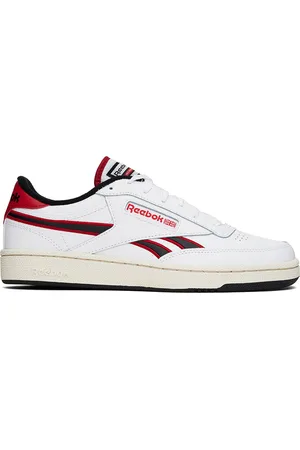 Reebok White & Red Club C Revenge Sneakers