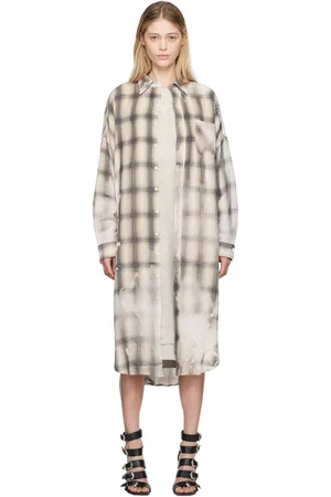 R13 Gray Jumbo Midi Dress