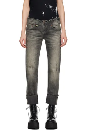 R13 Cuffed Boy Straight Jeans