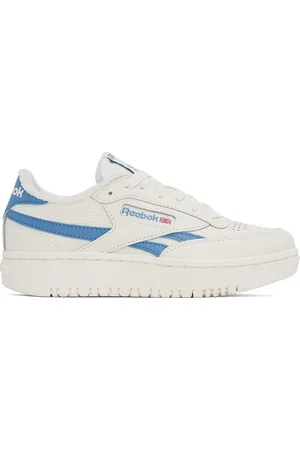 Reebok Off-White & Blue Club C Double Revenge Sneakers