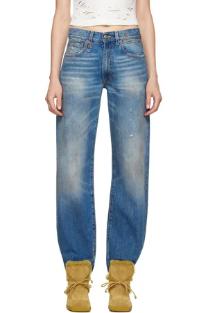 R13 SSENSE Exclusive Blue Alice Slim Straight-Leg Jeans