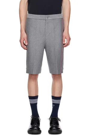 Thom Browne Gray Striped Shorts