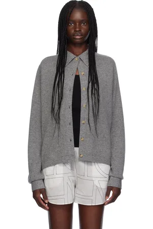 Totême Gray Raglan-Sleeve Cardigan