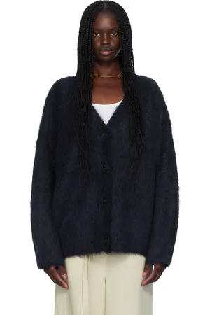 Totême SSENSE Exclusive Navy Boxy Cardigan