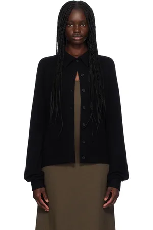 Totême Black Raglan-Sleeve Cardigan