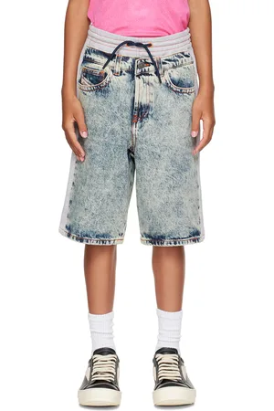Diesel Kids Blue & Gray Layered Denim Shorts