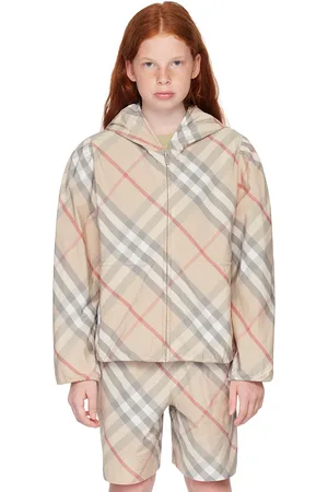 Burberry Kids Beige Check Jacket