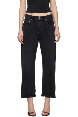Citizens of Humanity Black Dahlia Bow Leg Baby Roll Jeans