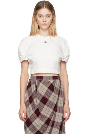 Vivienne Westwood White Cropped Football T-Shirt