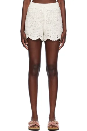 ZIMMERMANN White Lightburst Textured Shorts