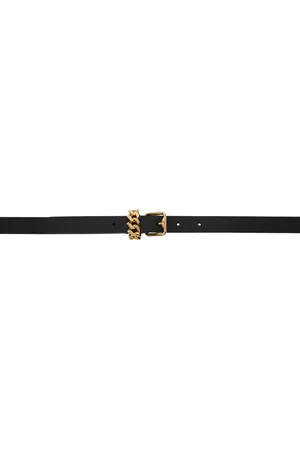 Burberry Leather B Buckle Chain Belt