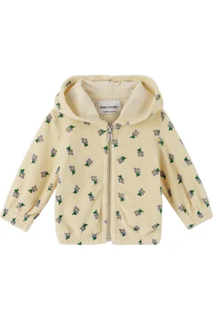 Bobo Choses Baby Yellow Pansy Flower Hoodie