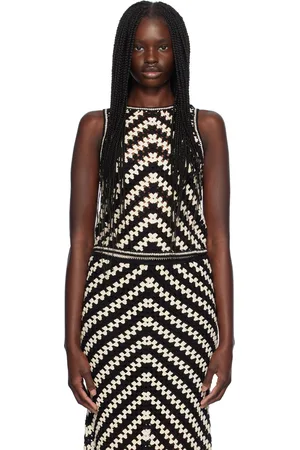 ZIMMERMANN Black & Off-White Halliday Tank Top