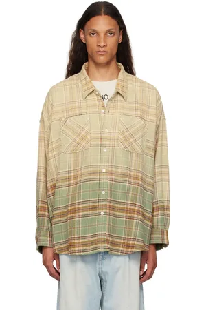 R13 Green Drop Neck Work Shirt