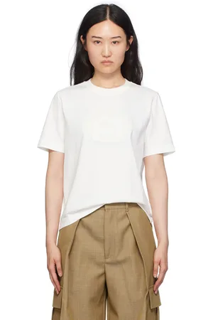 Burberry White EKD Cotton T-Shirt