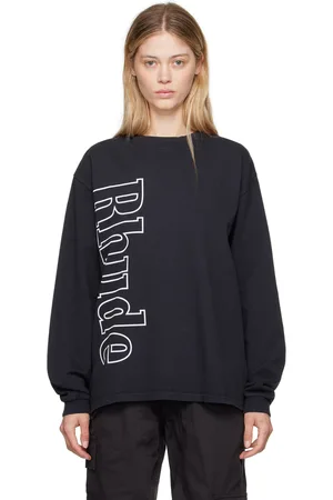 Rhude Black Side Logo Long Sleeve T-Shirt