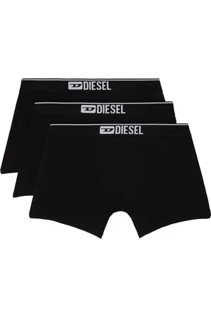 Diesel Three-Pack Black Umbx-Sebastian Boxer Briefs