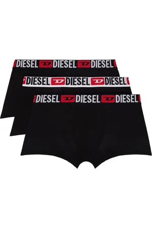 Diesel Three-Pack Black Umbx-Damien Boxer Briefs