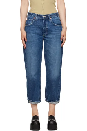 Citizens of Humanity Blue Dahlia Bow Leg Baby Roll Jeans