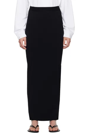 The Row Black Gabbo Maxi Skirt