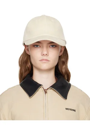 We11 Done Off-White Velvet-Denim Cap