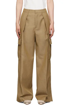 Burberry Beige Wool Cargo Trousers