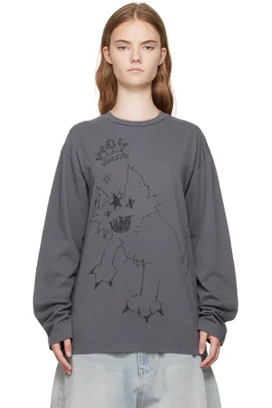 We11 Done Gray Monster Long Sleeve T-Shirt