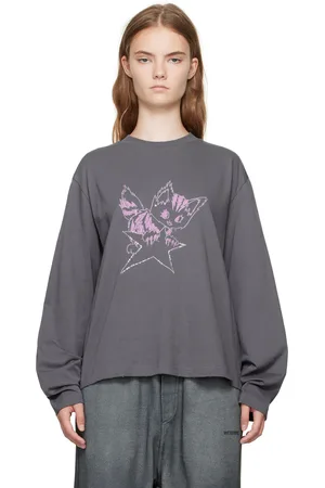 We11 Done Gray Monster Long Sleeve T-Shirt