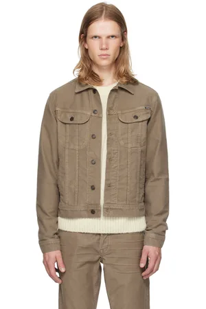 Tom Ford Brown Logo Patch Denim Jacket