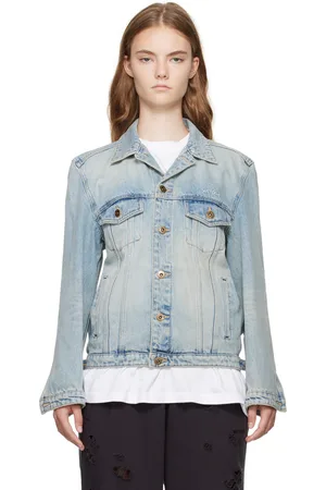 We11 Done Blue Washed Denim Jacket