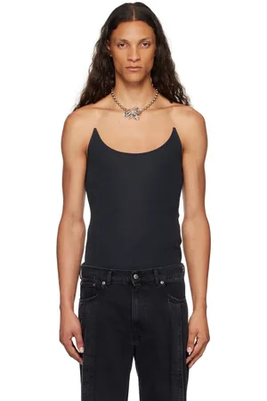 Y / PROJECT Black Invisible Strap Tank Top