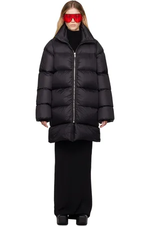 Rick Owens Black Porterville Turtle Down Coat
