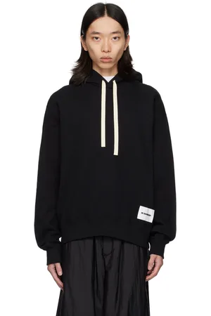 Jil Sander Black Logo Patch Hoodie