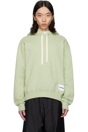 Jil Sander Green Logo Patch Hoodie