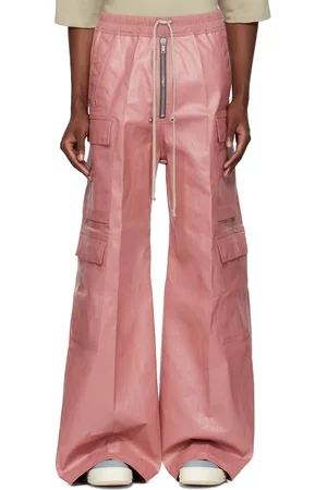 Rick Owens Pink Porterville Cargobelas Denim Cargo Pants