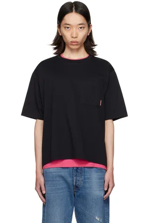 Acne Studios Black Organic Cotton Crewneck T-Shirt