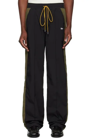 Rhude Black & Green Aerial Track Pants
