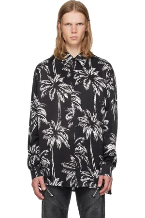 Balmain Black Palm Tree Shirt